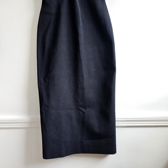 New Galvan London Sculpted Venus Black Midi Cocktail Dress NWT Medium - Picture 6 of 11